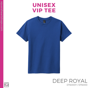 Unisex VIP Tee - Deep Royal (Mountain View Playful #143388)