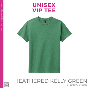Unisex VIP Tee - Heathered Kelly Green (Easterby Script #143343)