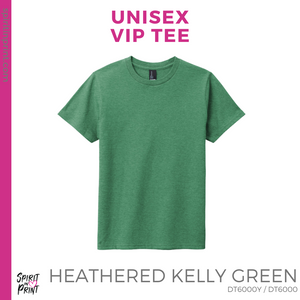 Unisex VIP Tee - Heathered Kelly Green (Nelson Block N #143623)
