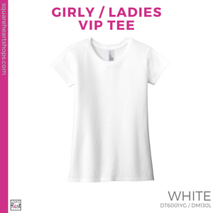 Girly VIP Tee - White (Valley Oak Stripes #143412)