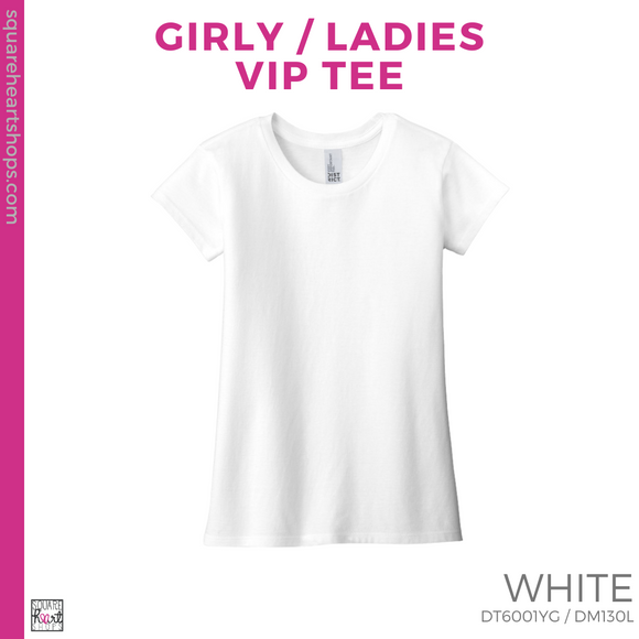 Girly VIP Tee - White (Mountain View Stripes #143387)