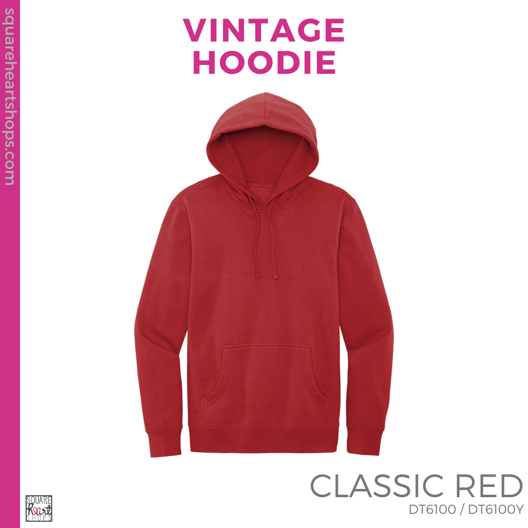 Vintage Hoodie Red – Spirit in Print1