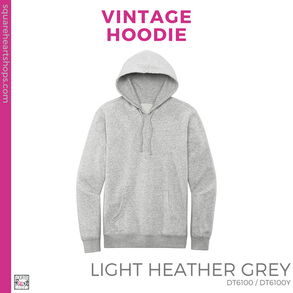 Vintage Hoodie - Light Grey Heather (Valley Oak Heart #143413)