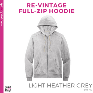 Re-Vintage Unisex Full-Zip Hoodie - Light Heather Grey (CVCS #143587)