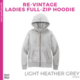 Re-Vintage Ladies Full-Zip Hoodie - Light Heather Grey (CVCS #143587)