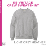 Re-Vintage Crew Sweatshirt - Light Heather Grey (CVCS #143587)