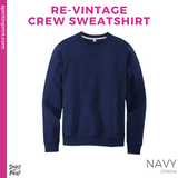Re-Vintage Crew Sweatshirt - Navy (CVCS #143587)