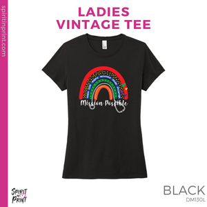 Ladies Vintage Tee - Black