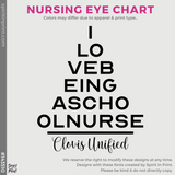 Ladies Vintage V-Neck Tee - Black (Nursing Eye Chart #143510)