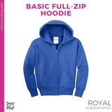 Basic Full-Zip Hoodie - Royal (Mountain View Arch #143389)