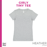 Girly Tiny Tee - Heather Grey (Cole Bulldogs Script #143665)