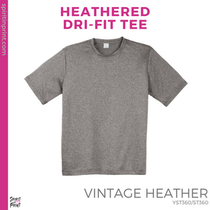 Heathered Dri-Fit Tee - Vintage Heather (St. Anthony's Crest #143436)