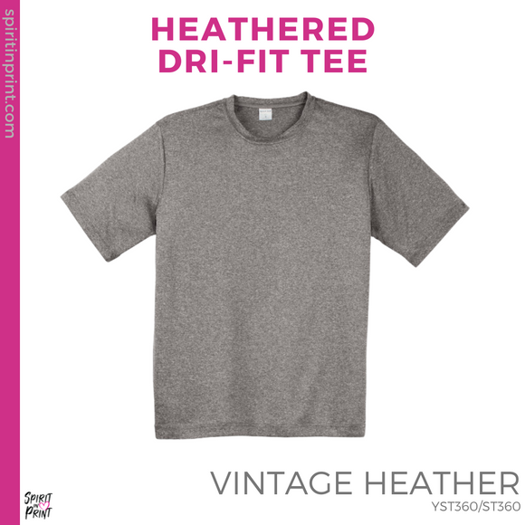 Heathered Dri-Fit Tee - Vintage Heather (St. Anthony's Block #143435)