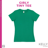 Girly Tiny Tee - Kelly Green (Oraze Checkerboard #143385)