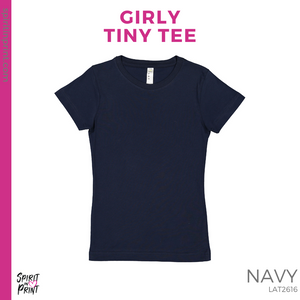 Girly Tiny Tee - Navy (Riverview Stripes #143601)