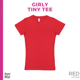 Girly Tiny Tee - Red (Riverview Stripes #143601)