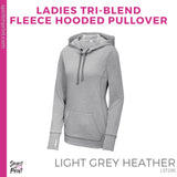 Ladies Tri-Blend Fleece Hooded Pullover- Light Grey Heather (Mission Vista Academy Heart #143682)