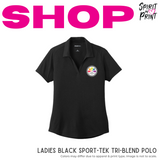 Ladies Tri-Blend Polo - Black (KCUSD Guidance & Learning Center)