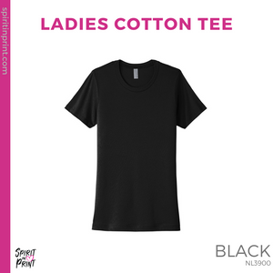 Ladies Next Level Cotton Tee- Black