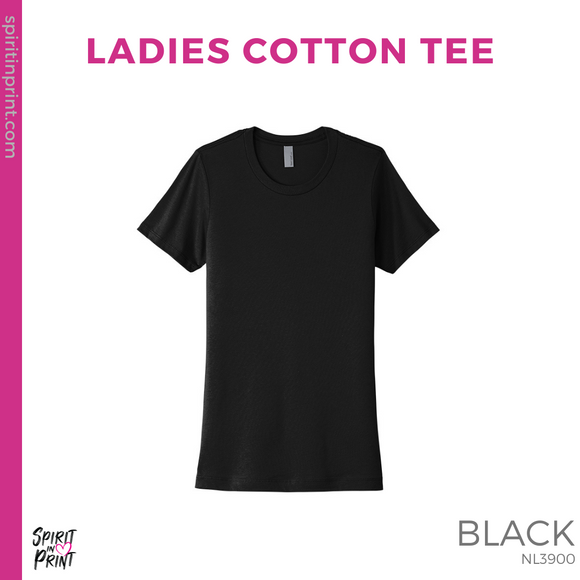 Ladies Next Level Cotton Tee- Black
