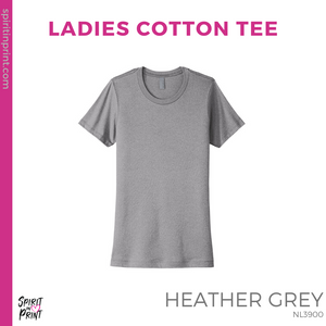 Ladies Next Level Cotton Tee- Heather Grey (Mission Vista Academy Block #143681)