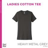 Ladies Next Level Cotton Tee- Heavy Metal (Mission Vista Academy Logo #143700)