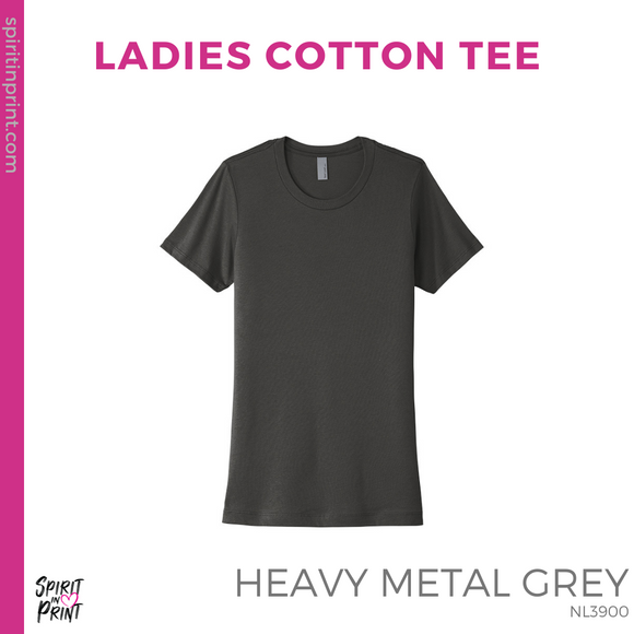 Ladies Next Level Cotton Tee- Heavy Metal (Mission Vista Academy Rectangle #143683)