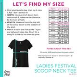 Ladies Festival Scoop Neck Tee- Charcoal (Mission Vista Academy Rectangle #143683)