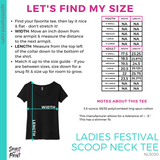 Ladies Festival Scoop Neck Tee- Charcoal (Mission Vista Academy Logo #143700)