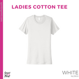 Ladies Next Level Cotton Tee- White (Mission Vista Academy Logo #143700)