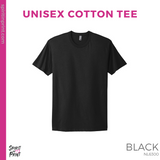 Unisex Cotton Tee- Black (Mission Vista Academy Rectangle #143683)