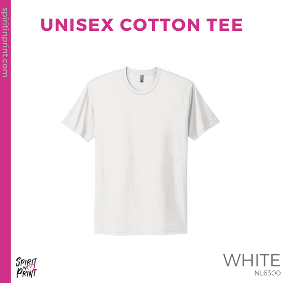 Unisex Cotton Tee- White (Mission Vista Academy Heart #143682)