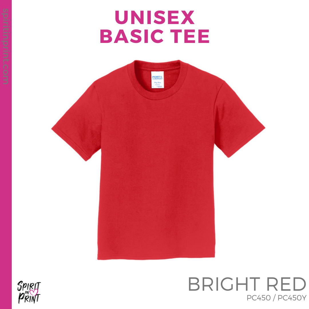 Red basic t deals shirt