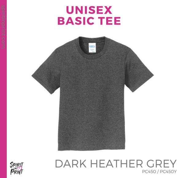 Basic Tee - Dark Heather Grey (Lincoln Leopards #143667)