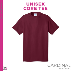 Basic Tee - Cardinal (Young Pep & Cheer)