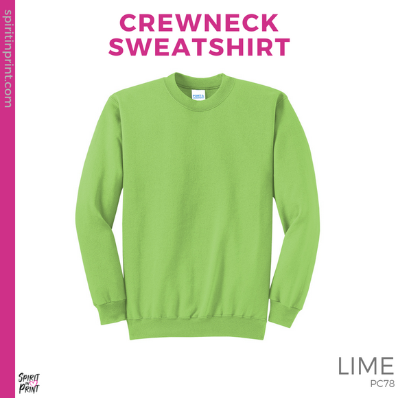 Crewneck Sweatshirt - Lime (Kingsburg Trap Club)