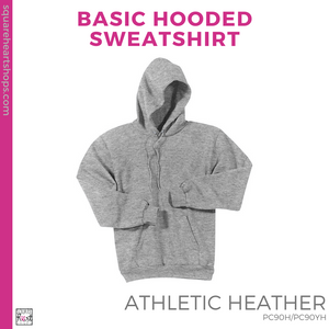 Basic Hoodie - Athletic Grey (Sierra Vista Heart #143456)