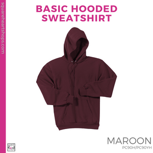 Basic Hoodie - Maroon (Polk Mascot #143537)