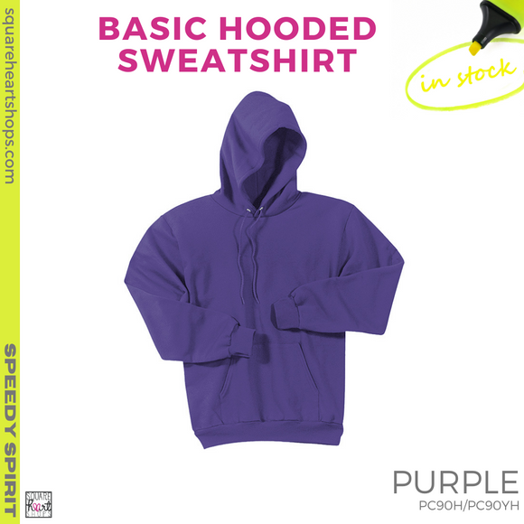 Basic Hooded Sweatshirt - Purple