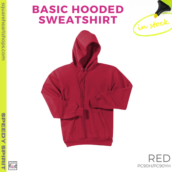 Basic Hooded Sweatshirt - Red
