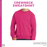 SET: Crew Sweatshirt + Girly Tee - Sangria + White (Stockpile #143543)