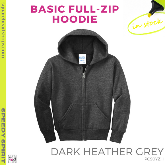 Full-Zip Hoodie - Dark Heather Grey