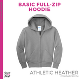 Full-Zip Hoodie - Athletic Heather (Fairmead Oval #143702)