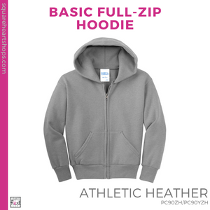 Basic Full-Zip Hoodie - Athletic Heather (Weldon Heart #143341)