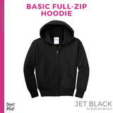 Full-Zip Hoodie - Black (Nelson Slant #143622)