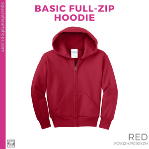 Basic Full-Zip Hoodie - Red (Garfield Block #143382)