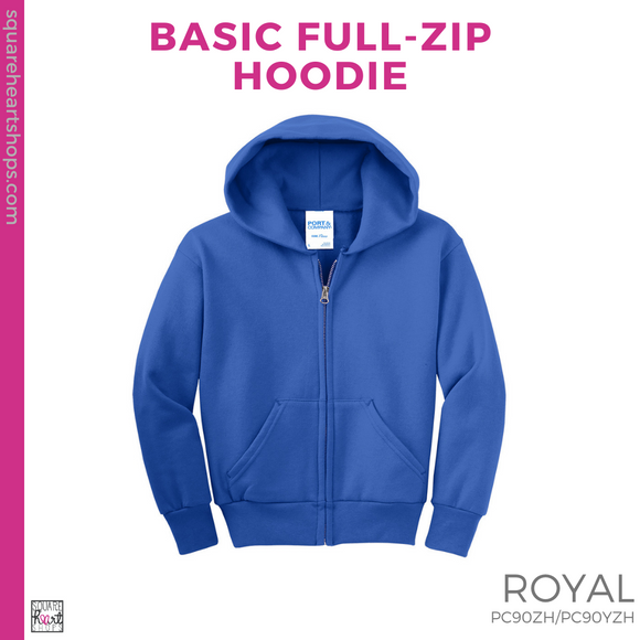 Basic Full-Zip Hoodie - Royal (Garfield Block #143382)
