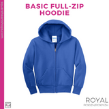 Basic Full-Zip Hoodie - Royal (Mountain View Playful #143388)