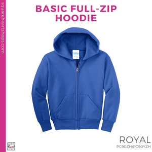 Basic Full-Zip Hoodie - Royal (Garfield Bubble #143380)