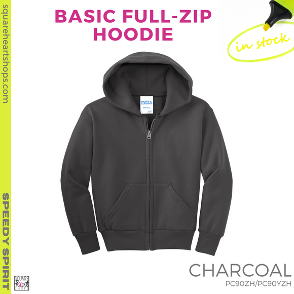 Full-Zip Hoodie - Charcoal